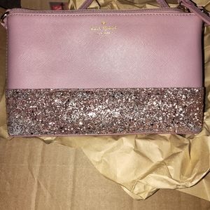 Kate Spade Ramey Greta Court Glitter Saffiano Crossbody Bag